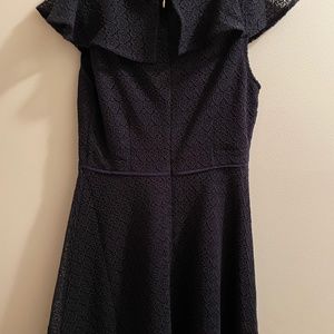 Brand New DRAPER JAMES Heart Lace Flounce Shoulder Dress